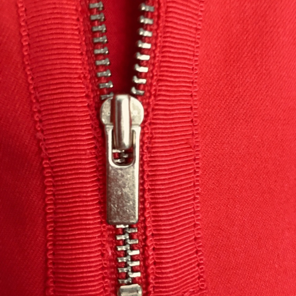 Banana Republic Dress Sz 6 Red Fit & Flare Sleeveless Below Knee Zipper Y2K - Picture 8 of 9
